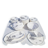 Salins earthenware table service model Chantal, 55 pieces.