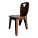 Brutalist retro chair in dark solid teak (several in stock!)