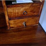 Solid walnut stepped desk