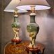 pair of ceramic lamps, Art Nouveau 1900 with 30 slight signs of wear visible