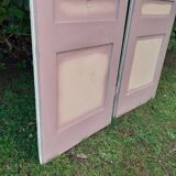 Pairs of large antique Haussmann-style wardrobe doors from the 19th century.