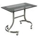 1970s Italian Space Age Chrome and Smoked Glass Rolling Side Table