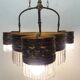 1900 art nouveau chandelier, czechoslovakia