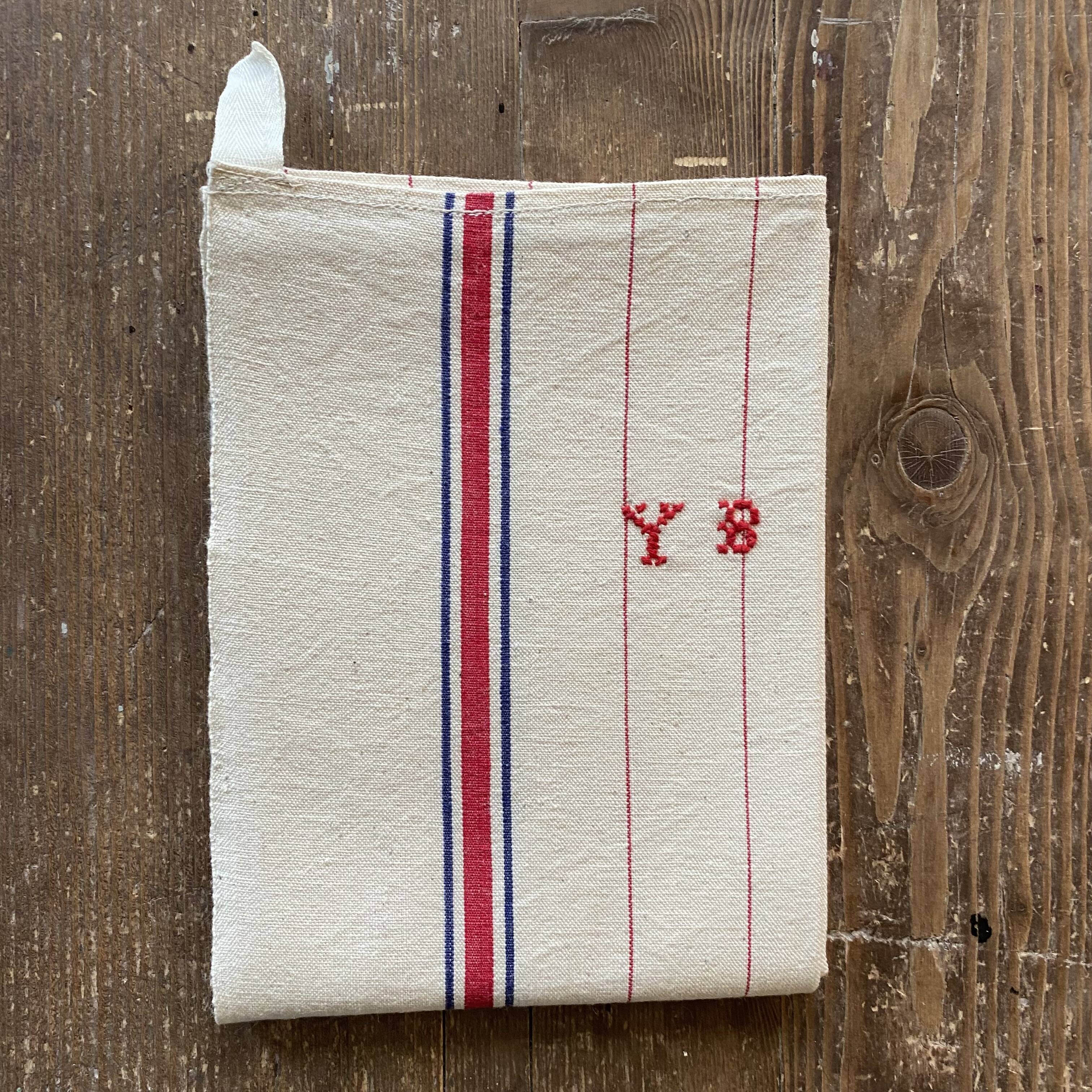 YB linen tea towel x2