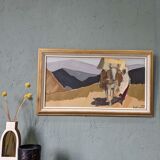 1964 swedish vintage oil painting