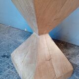 Vintage solid chene diabolo stool