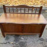 Louis XV oak storage bench from the 1950s