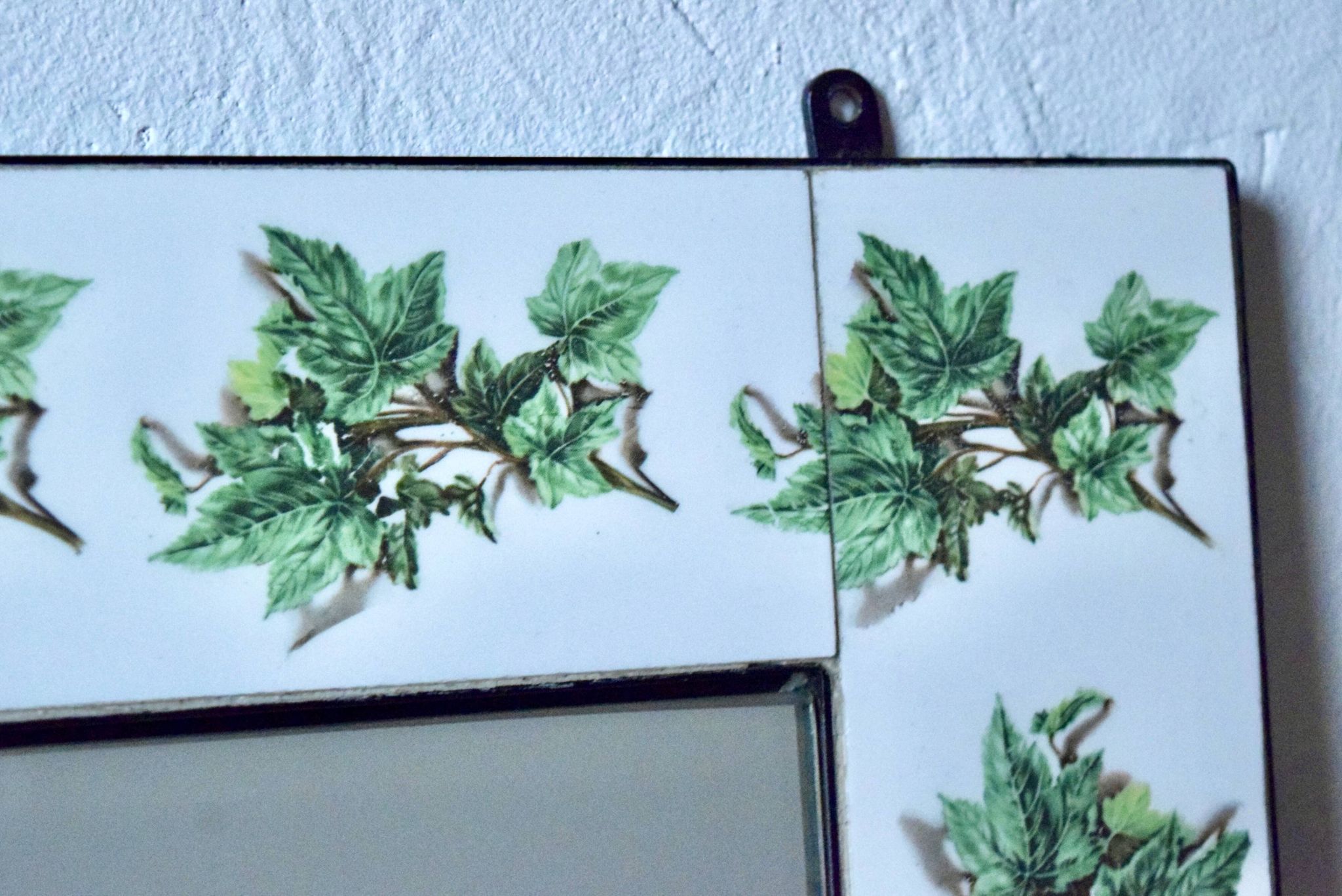 Vintage ceramic wall mirror