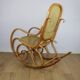 Rocking chair on runners, light beech wood, 1970s - very good condition