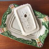 Asparagus dish with integrated drainer