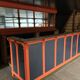 Old bar counter with glasswork