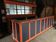 Old bar counter with glasswork