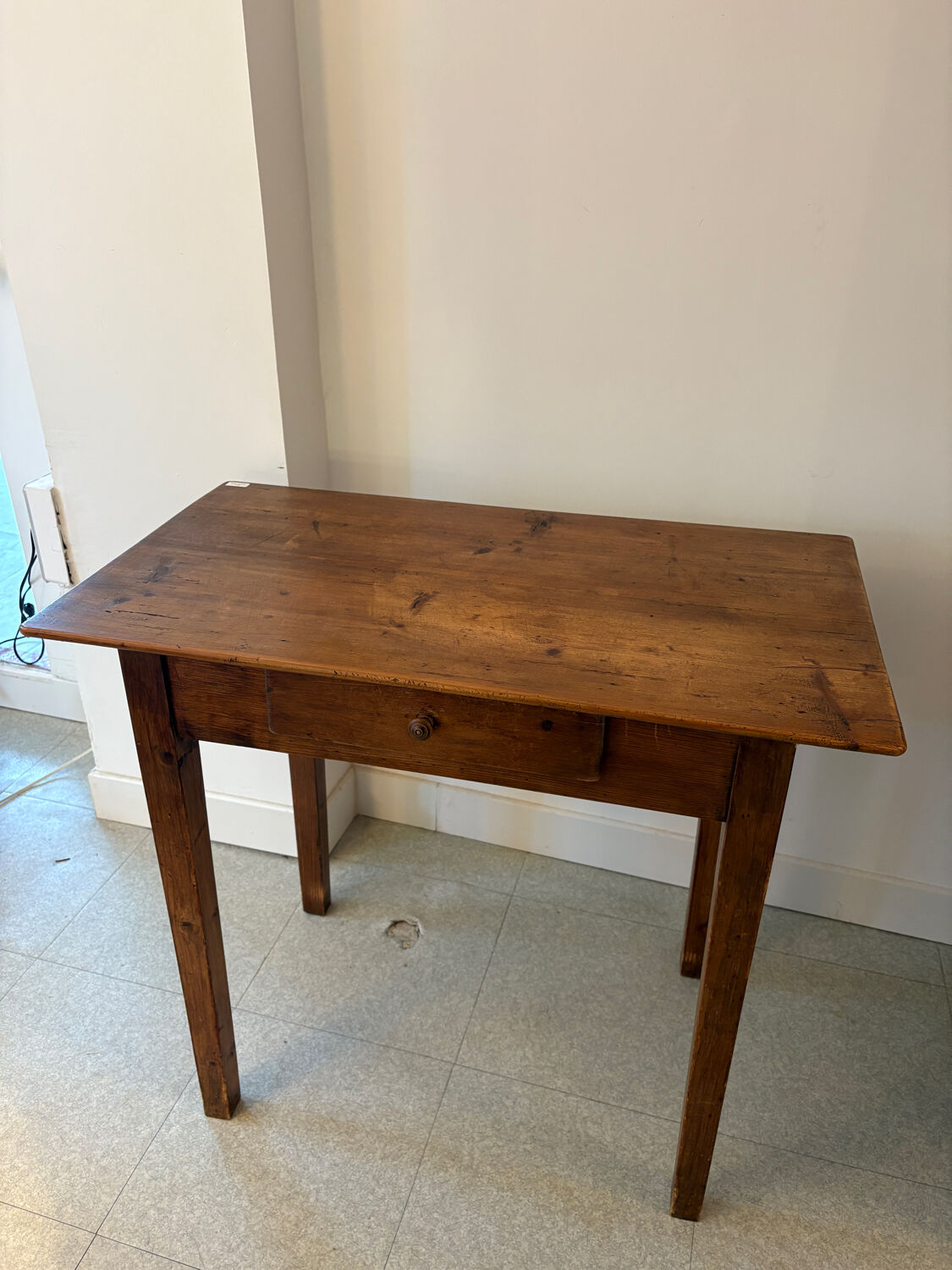 Small pine desk - 1 drawer