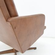 Mid-century leatherette rotatable armchair,1960's.