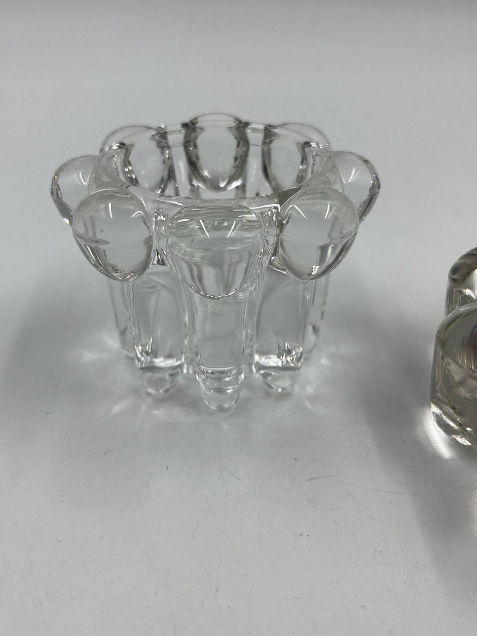 Duo de bougeoirs en verre