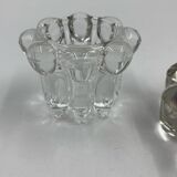 Glass candle holder duo