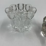 Duo de bougeoirs en verre