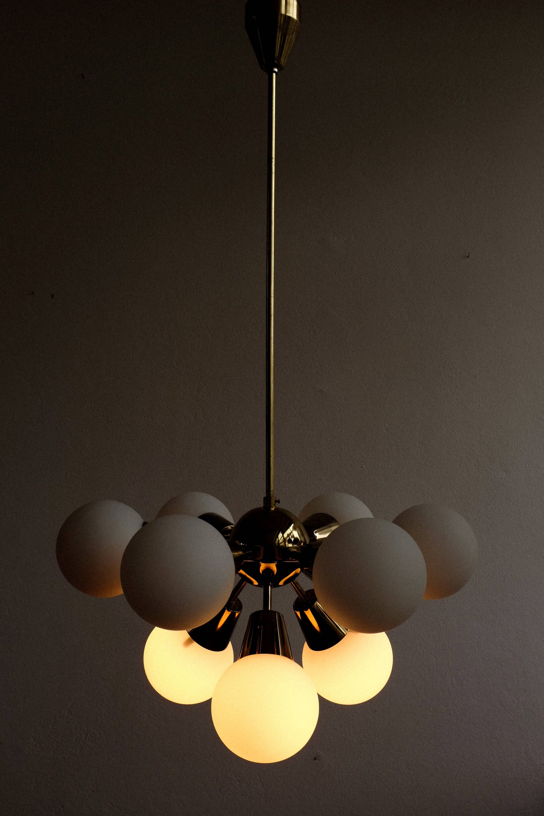 Vintage Czechoslovak Chandelier Sputnik by Kamenicky Senov, 1960s