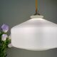 Vintage shade pendant lamp in white opaline