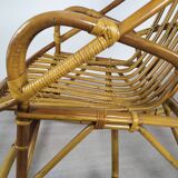 Rocking-flesh rattan vintage