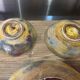 Magnificent vintage service in Vallauris fat lava from the 60s-70s, signed.