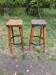 2 tabourets de  bar brutalistes