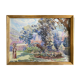 Watercolor painting "The Garden of the Village Blooms" signed on Arches paper