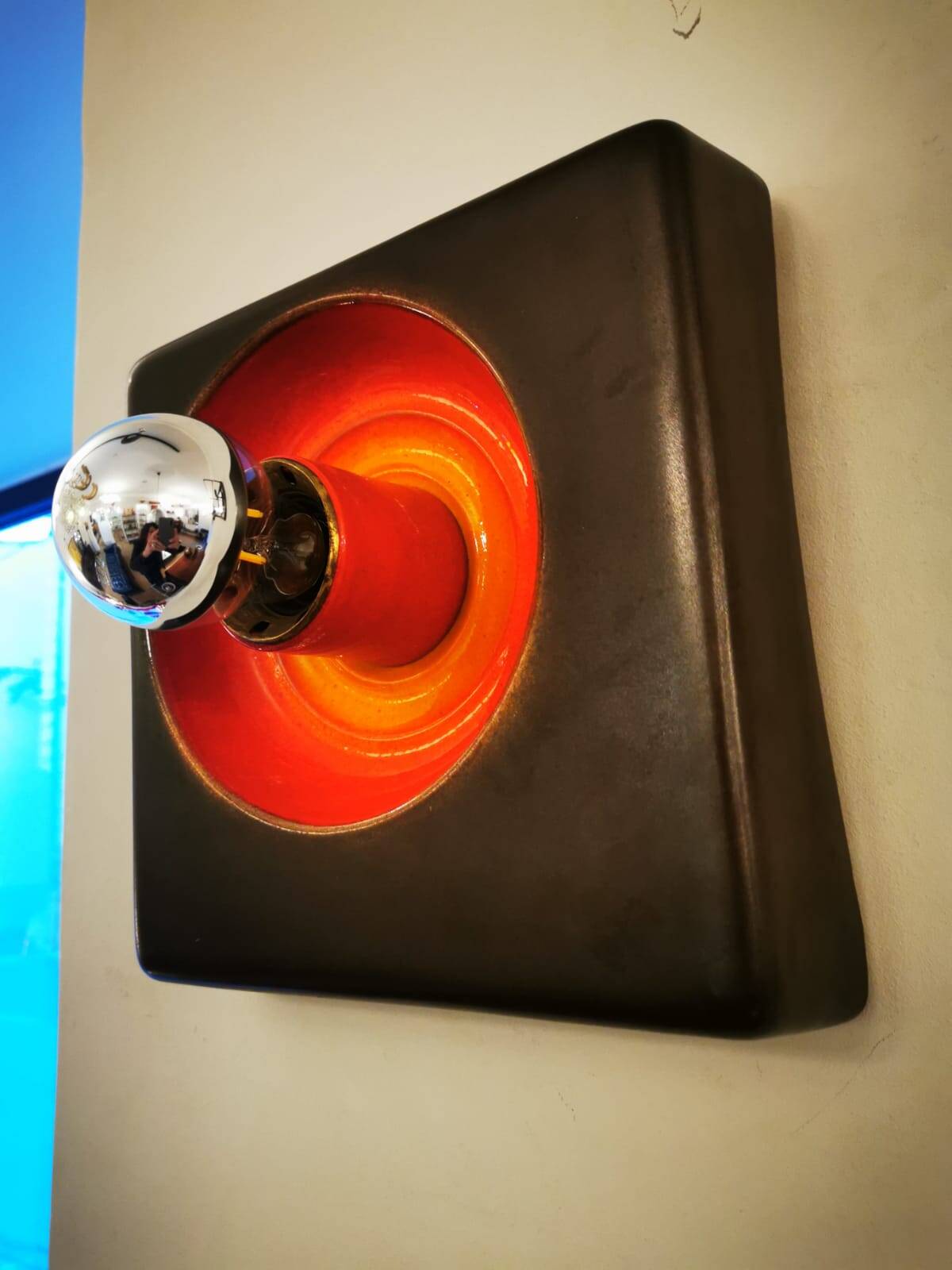 Pair of Space age ceramic wall lights from the 60s/70s