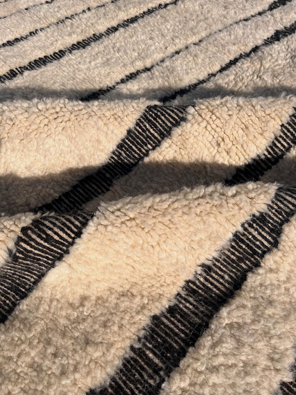Mrirt Edition - Custom Mrirt Moroccan Rug – Black and White Design