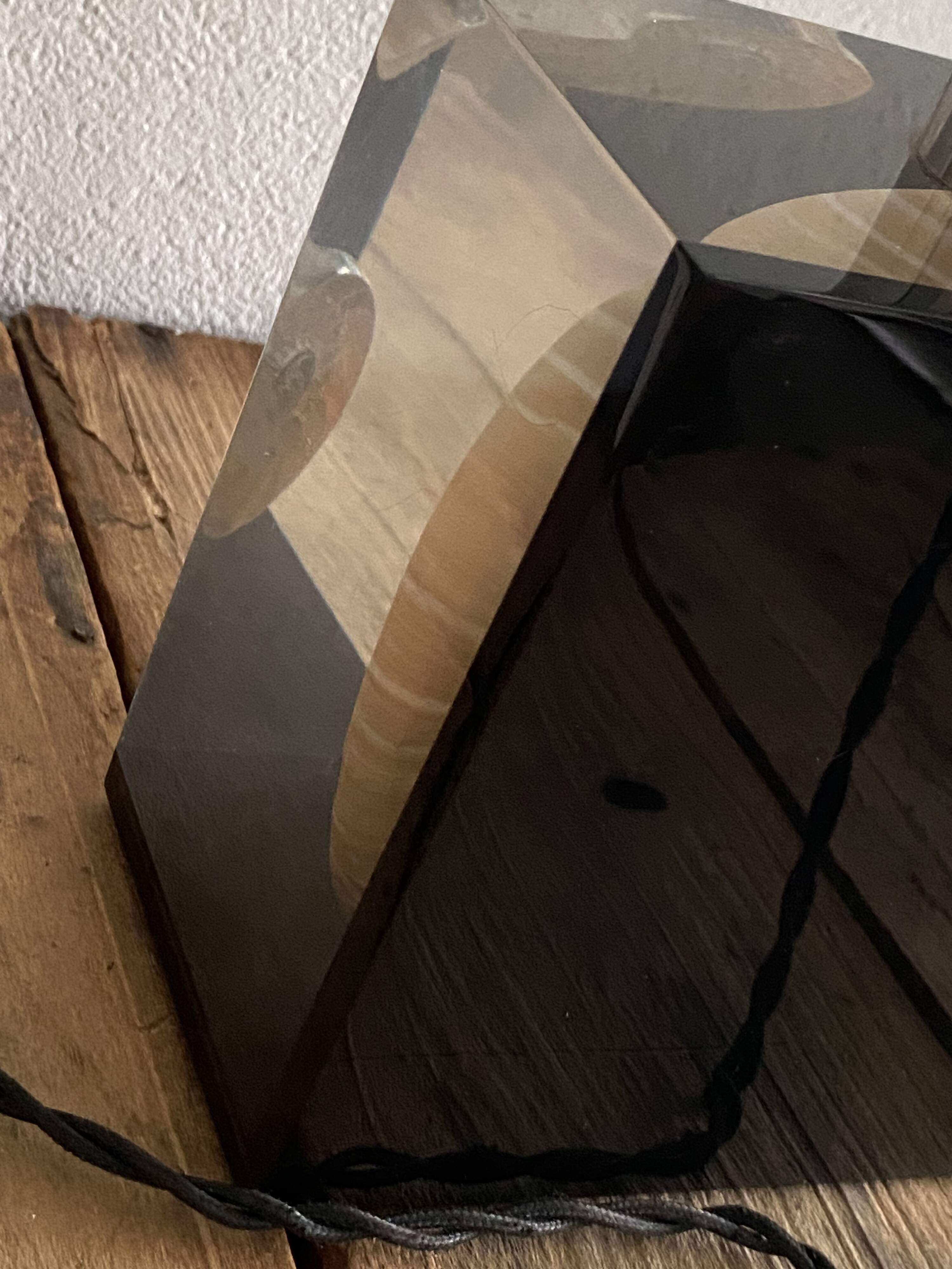 1970s lamp base, 2M fabric cable