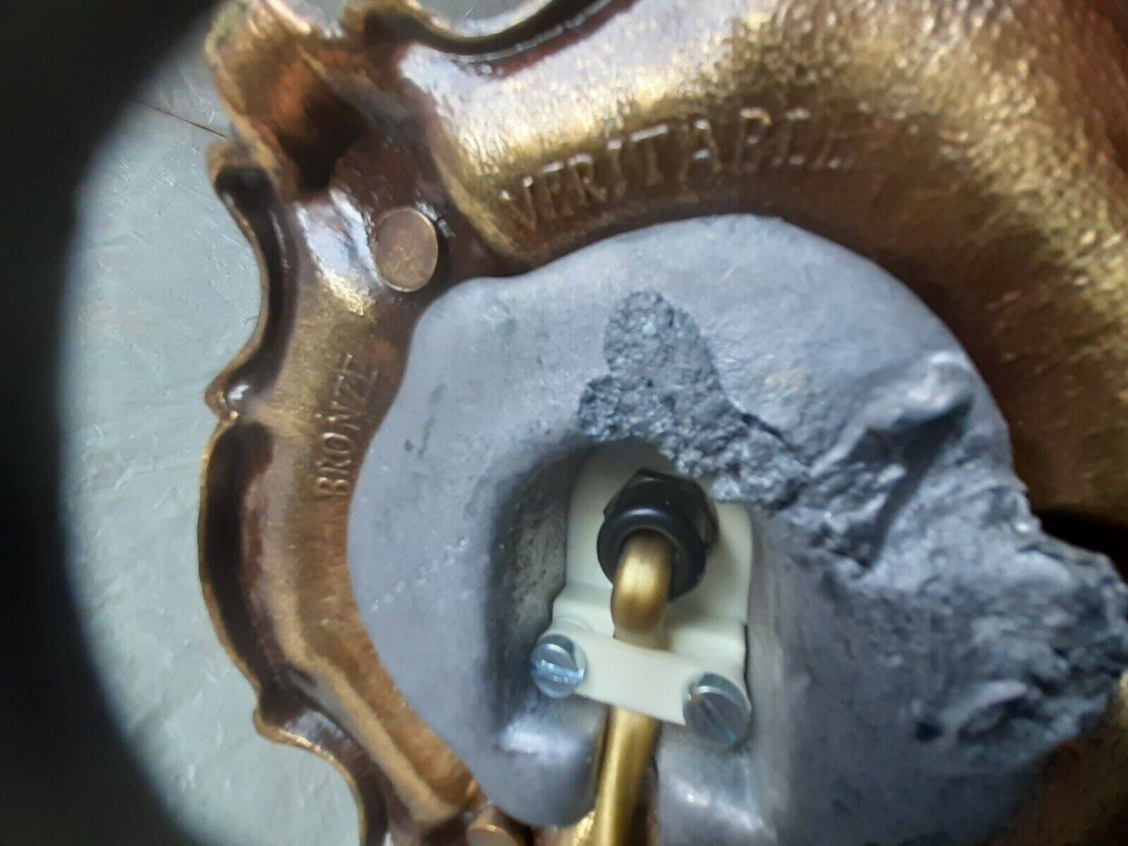 Bronze bedside table lamp 20th empire style