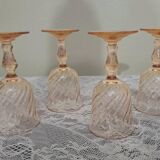 Set of 4 Arcoroc liqueur glasses, Rosaline model