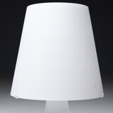 Floor lamp in white opaline glass, 1970's, italy