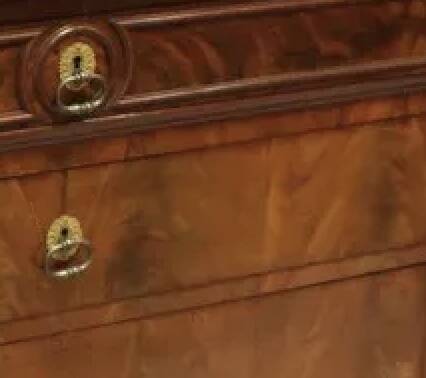 Mahogany and marble chest of drawers Louis Philippe period