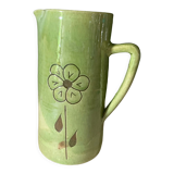 Green ceramic pitcher