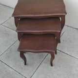 Vintage wooden nesting table