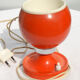 Lampe orange métal à poser space age des années 60/70