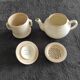 White teapot with filters old and complete p. Precious in Grigny