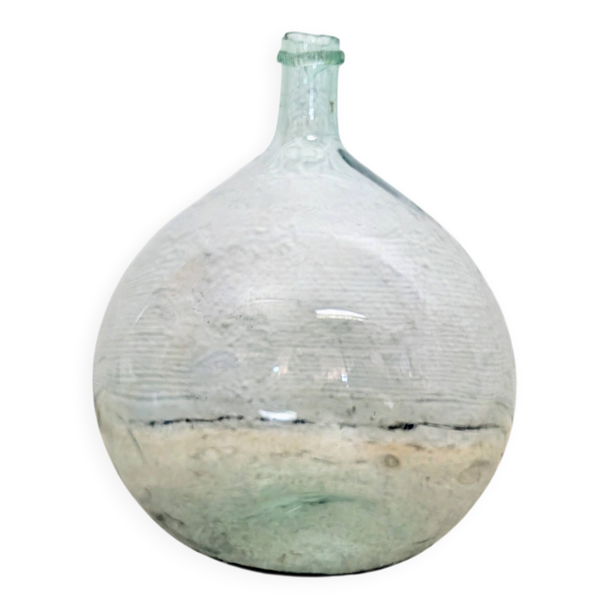 Transparent blown glass carafe