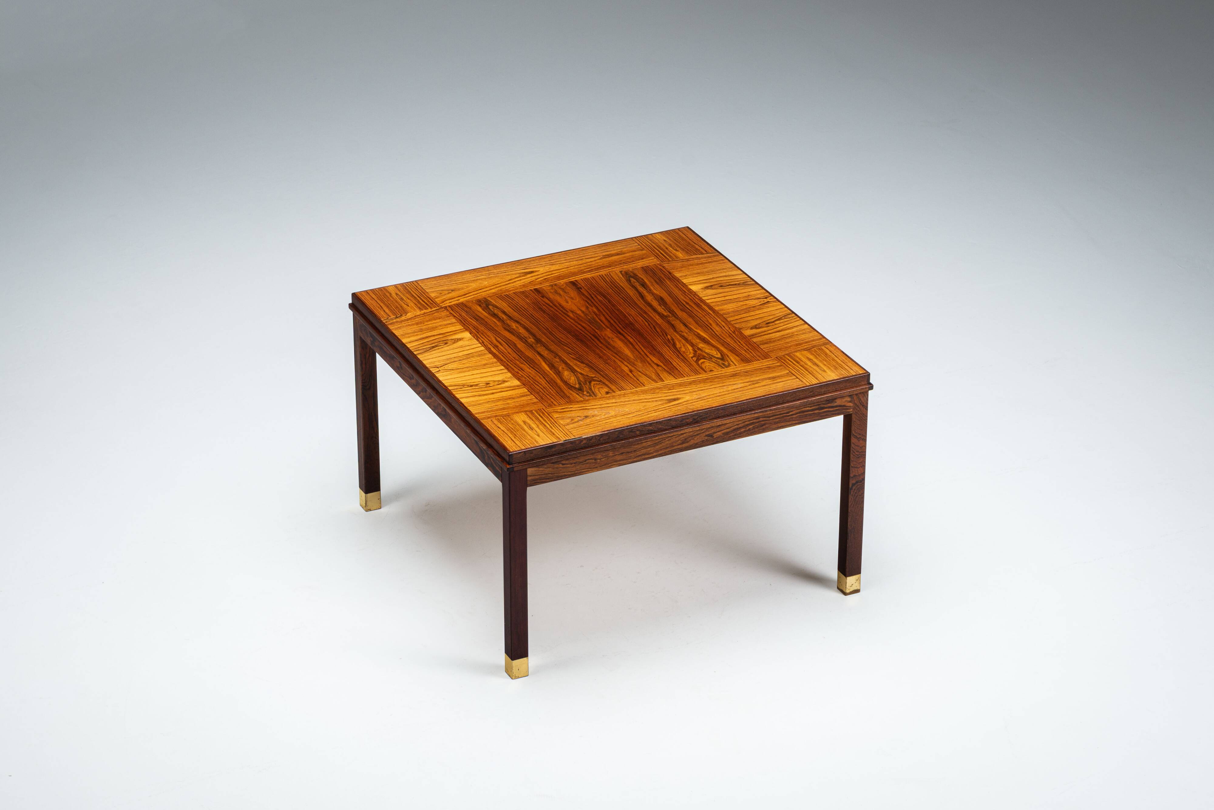 Table basse carrée en palissandre HMB Möbler Rörvik, Suède 1960