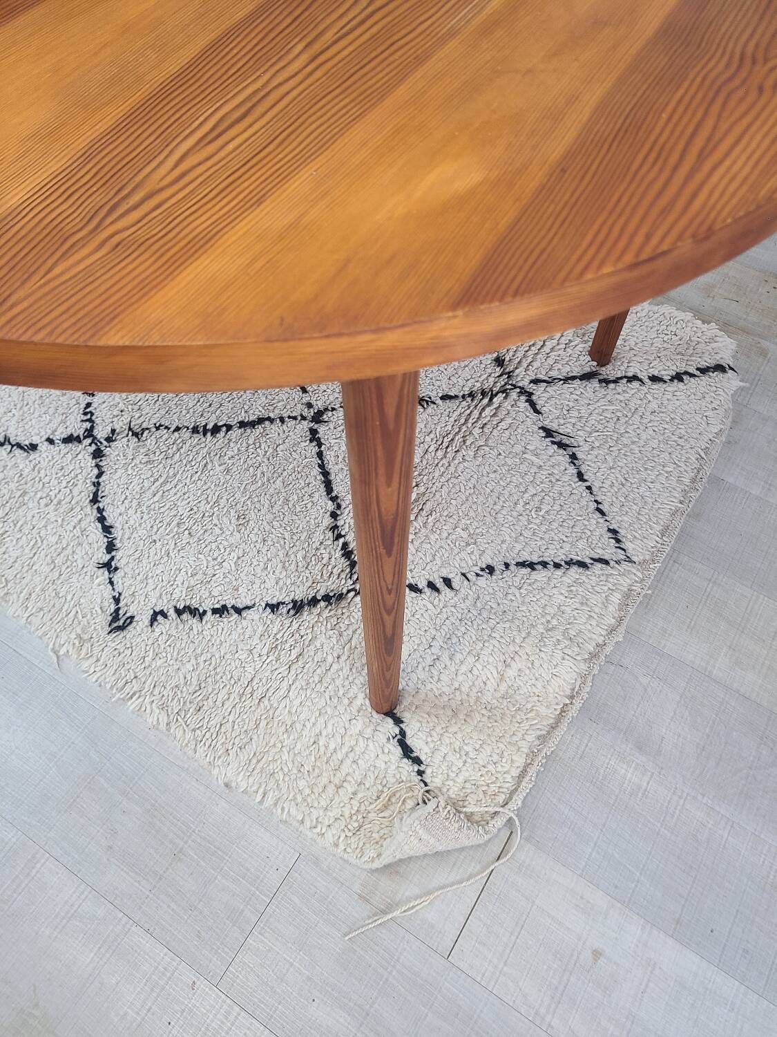 1970s Scandinavian pine dining table