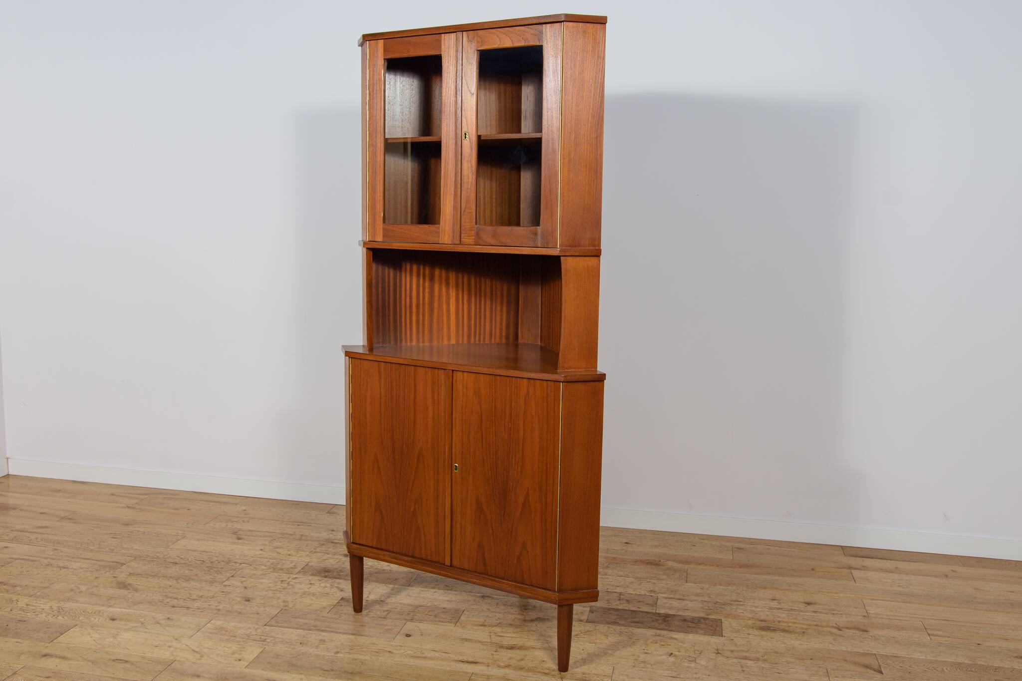 Mid-Century Modern Teak Corner Cabinet, Denmark, 1960s