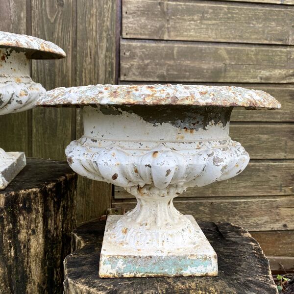 Paire de jardinières Médicis en fonte