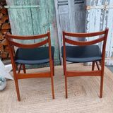 Scandinavian chairs, compass foot, skai