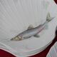Sologne porcelain fish service 11 plates + dish + sauce boat perfect condition