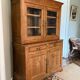 Antique two-body buffet in solid wood