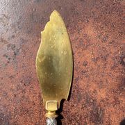 Silver-handled pie server Minerve, golden blade, Louis style.