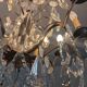 Bronze and crystal chandelier with 9 lights