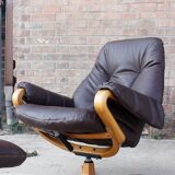 Relaxation armchair & Ottoman Scandinavian design Sweden 1960s