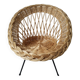 Children's rattan basket armchair, metal compass legs (n2)